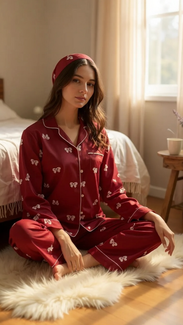 Maroon 🎀 Bows Silk